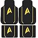 4pc Star Trek Delta Black w/Logo Front & Rear Utility Rubber Floor Mats