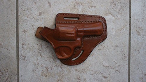 Leather Holster for S&W K-Frame 3" Barrel, 2 Slot Pancake Leather Holster Thumb Break RH