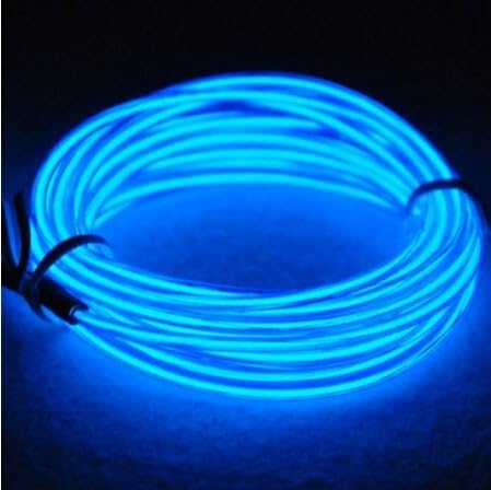 Efrank Portable 16ft / 5m Neon Light El Wire with Battery Pack (Blue,16ft)