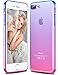 iPhone 8 Plus Case, iPhone 7 Plus Case, Ansiwee Colorful Clear Shell Super Slim Case Translucent Impact Resistant Flexible TPU Bumper Protective Case for Apple iPhone 7 Plus and 8 Plus (Blue Pink)