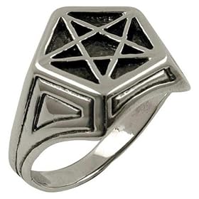 Pentacle Signet - Sterling Silver Ring by 