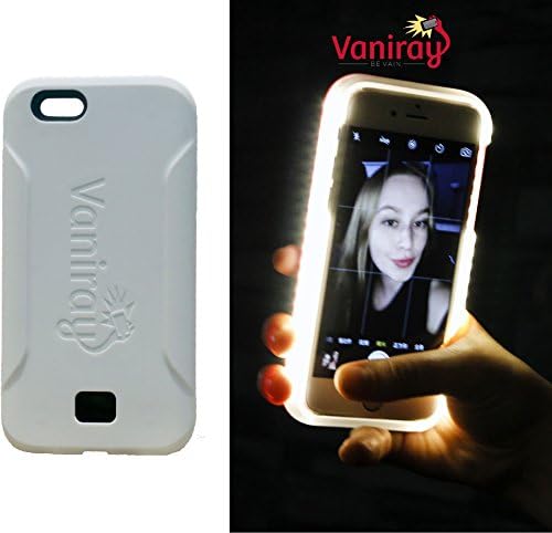 Vaniray Selfie Light iPhone Case. Illuminated case makes low light photos easy Asian White Pear iPhone 6(s)
