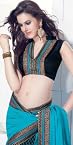 Sky Blue Faux Georgette Saree