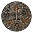 Greenman Plaque - Fall - Cold Cast Resin - 5.5" Diameter