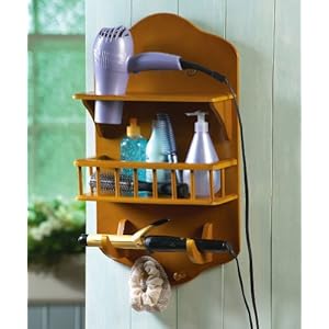 Wall Mounted Hair Dryer Bathroom Storage Rack by Winston Brands