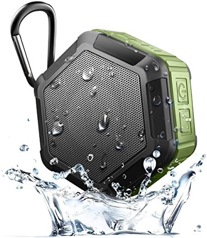 Apleok Portable Bluetooth Speaker, waterproof bluetooth 4.0 Speaker with IPX5 Waterproof Function and 12 Hours Playtime -Army Green