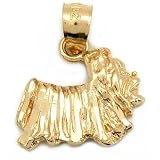 14K Gold Yorkshire Terrier Charm Yorkie DC Jewelry 13mm
