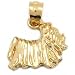 14K Gold Yorkshire Terrier Charm Yorkie DC Jewelry 13mm
