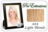 10″ Inch #24 Light Blonde Pro Extensions Human Hair Extensions Reviews