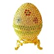 Flowered Faberge style Egg box Swarovski Crystals 24K Gold Jewelry, Trinket or Pill Box FREE SHIP! Certificate of Authenticity