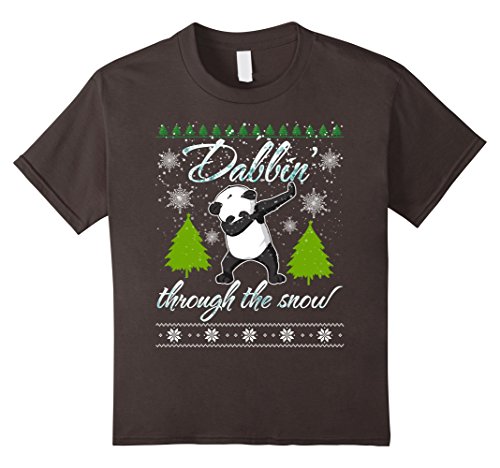 Kids Bear Dabbing Through The Snow Christmas Sweater Shirt Shirts 8 Asphalt
