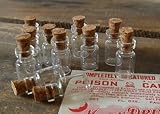 50 Pcs-extra Small- Miniature Glass Bottle with Cork Top No4- 18x10mm