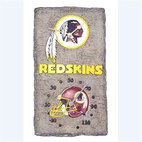 Washington Redskins 18 Clock Thermometer