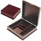 100 Capacity Mahogany Chip Case