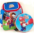  Nintendo Mario Super Sluggers Backpack with Nintendo Mario Lunch box Lunch Tote and Bonus Pencil Case (full size backpack)PLUS (1)Nintendo folder/port by Mario