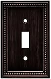 Brainerd 64411 Beaded Single Toggle Switch Wall Plate / Switch Plate / Cover, Venetian Bronze