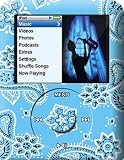 Flowers on Blue Design Apple iPod nano 3G (3rd Generation) 4GB/ 8GB Hard Case iJacket - Shock Absorbent Hard Protective Faceplate Cover + FREE Belt Clip Holster + FREE Lanyard + FREE Screen Protector