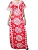 Gift Idea Womens Batik Kaftan Maxi Dresses Red Caftan Lounger Xl