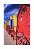 Colorful Beach Houses, South Africa,18.4 in. x 26 in.