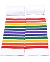 Vintage Knee High Rainbow Striped Tube Socks 22 Inches