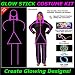 Glow Stick Costume Kit, Womens Small, Pink