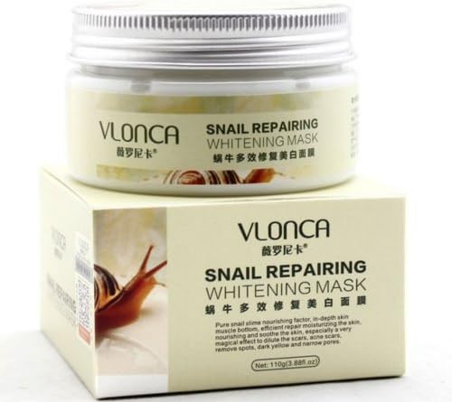 VLONCA Snail Repairing Whitening Mask Moisturizing Whitening Pale Spot Repair Tender Skin