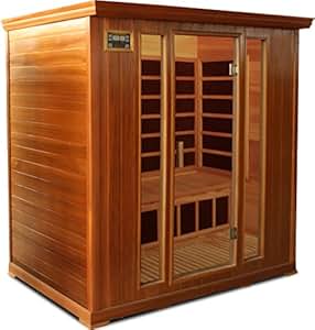 Crystal Sauna FWC400 4Person Family Infrared Sauna in Red Cedar Patio, Lawn & Garden