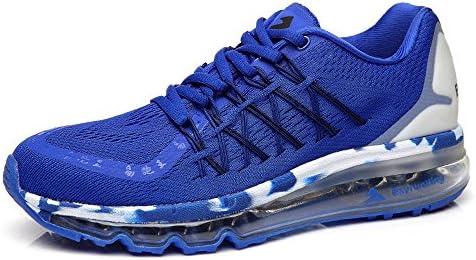 Fashion Lace Up Women Air Running Shoes - Max Cushion Jogging Sports Shoe Blue