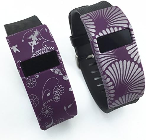 Band Cover for Fitbit Charge/Fitbit Charge HR Slim Designer Sleeve Protector accessories (2PCS-019)