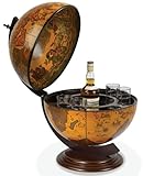 Italian-Made Deluxe Tabletop Old World Globe Bar Replica