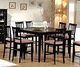 Contemporary Cappuccino Wood Counter Height Dining Table