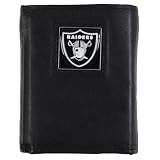 Oakland Raiders Mens NFL Genuine Leather Tri-fold Wallet