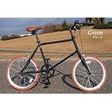 【グリーン】20インチ ミニベロ(小径自転車)