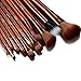 Glow 12 Make up Brushes Set in Brown Case