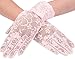 Bienvenu Women Non-slip Touchscreen Lace Gloves, Summer UV Protection Glove for Driving Wedding Parties