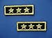 2 pcs 3-STAR GENERAL Iron On Patch Motif Fabric Applique Military Army Rank Decal 2.1 x 0.7 inches (5.3 x 1.8 cm)