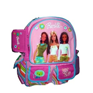 Mattel Barbie My Scene School 16 Backpack Bag Tote, Bottle and Wallet 3 pieces Set by 