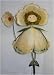 Large Yellow Bonnet & Dress Metal Garden Fairy Gift Stake