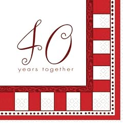 NEU RUBIN HOCHZEIT 40. Servietten 40 Years Together