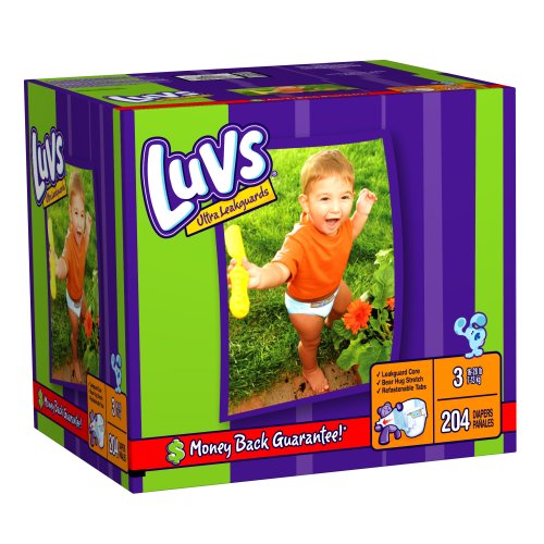 Luvs Premium Stretch Diapers, 204 Diapers