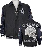 Dallas Cowboys Commemorative Wool with Leather Sleeves Varstiy Jacket