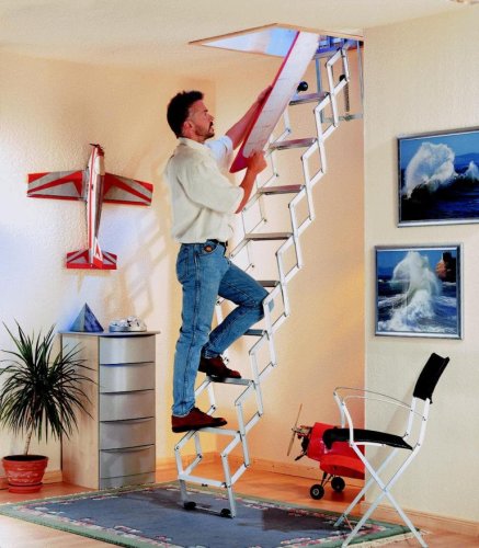 Alu Fix Concertina Loft Ladder 2.46 - 2.73 m