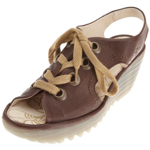 FLY London Women's Ylva Ankle Strap Wedge