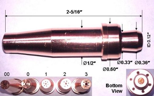 Acetylene Cutting Tip 3-101 #4, 3-101-4 for Victor Torch
