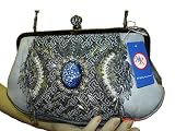 51Og67KAnUL._SL160_ - Beaded Handmade Hobo Style Handbag Grey - hobo-clutch-purse
