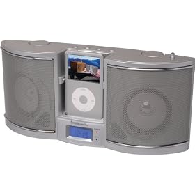 Emerson iP100SLA Portable Sound System with Digital Clock and Alarm Functions