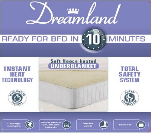 Dreamland 6257 Soft Fleece Electric Underblanket
Kingsize Dual Control (5.3 x 4.11 ft/ 63 x 59 inch/ 160 x 150 cm)