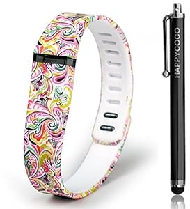 HAPPYCOCO New 2015 USA Fantasy Colorful Flowers Replacement Band with Clasp for Fitbit Flex , Band only no tracker included