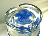 Murano Design Hand Blown Glass Art Sapphire Crystal Paperweight