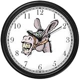 Product details for Donkey Head Animal Wall Clock by WatchBuddy Timepieces (Hunter Green Frame)